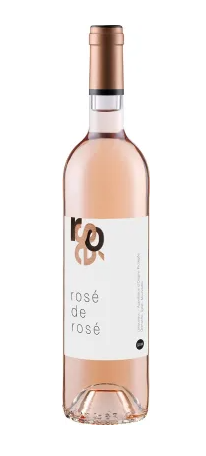 Flasche Roséwein, weißer Grund